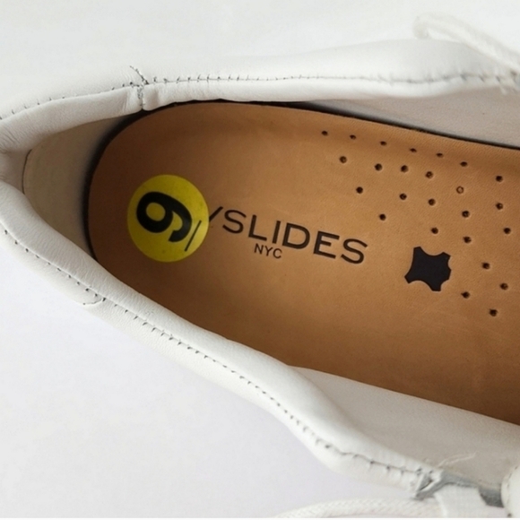 J/SLIDES Women's Knockout Sneakers White Leather Platform Chunky Y2K Size  9M - Picture 12 of 14